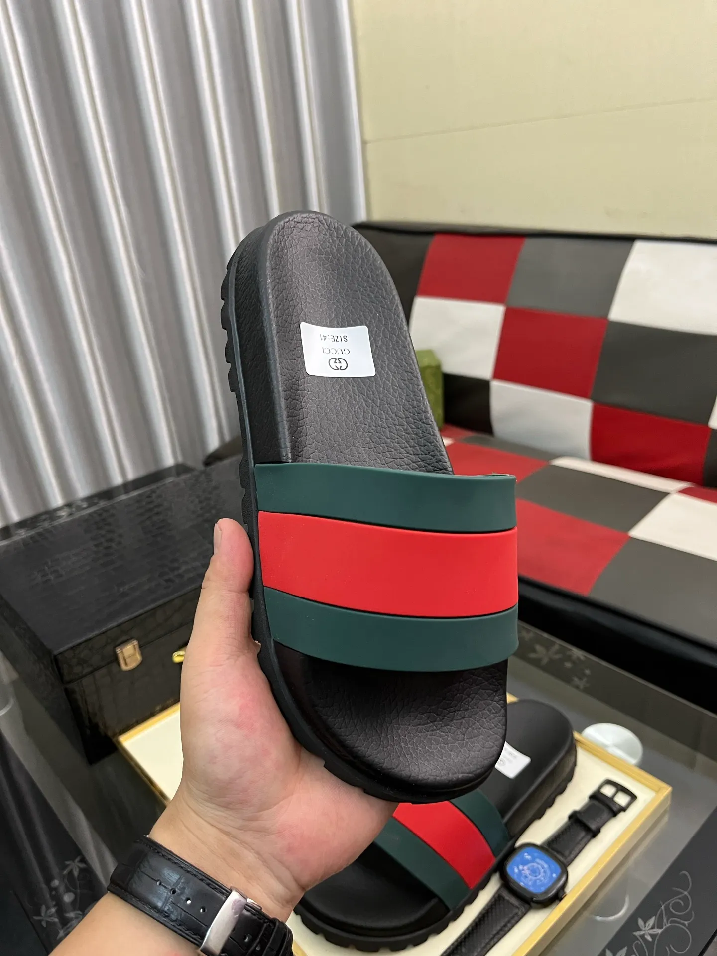 Men's men's shoes💰260⌚️⌚️ＧＵＣＣＩ.Gucci.Official website 1:1 popular slippers hot sale! Original original material 🩴 SIZE: 38-46 (45.46 non-refundable)